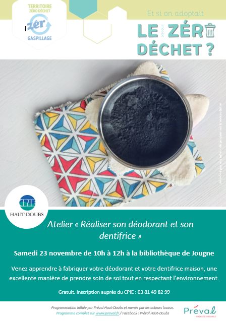 Atelier « Réaliser son déodorant et son dentifrice »